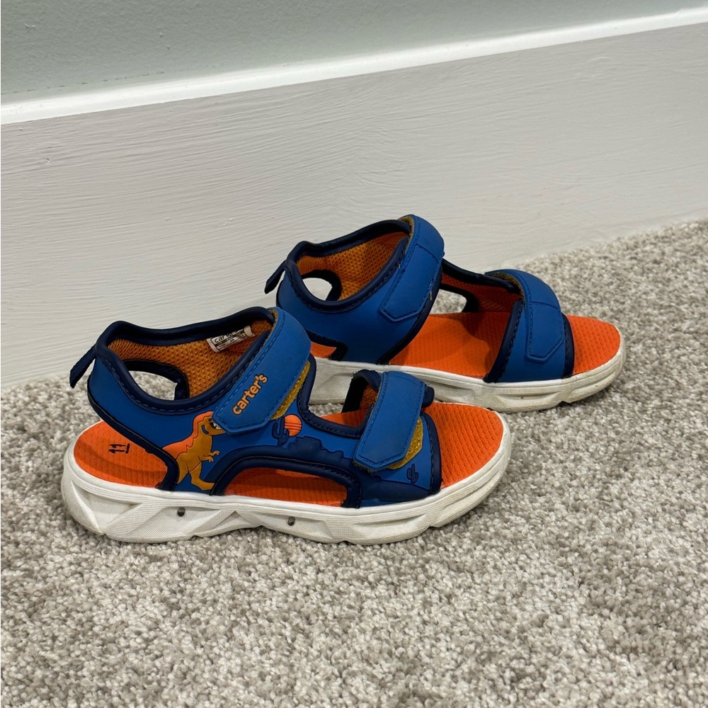 Carter's Blue and Orange Sport Sandals with Adjustable Straps